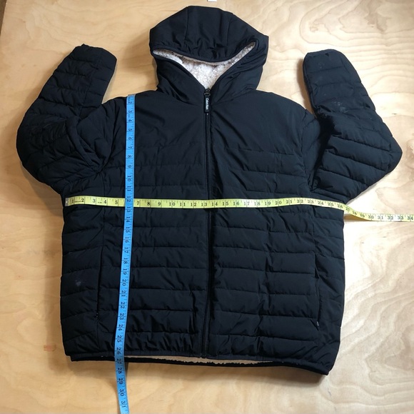 Calvin Klein Puffer Jacket Black Sherpa Lined Infinity Stretch Outwear Men XL/TG - Picture 10 of 11
